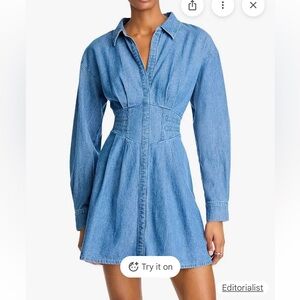 Steve Madden Women's Aria Shirt Dress in Blue Denim